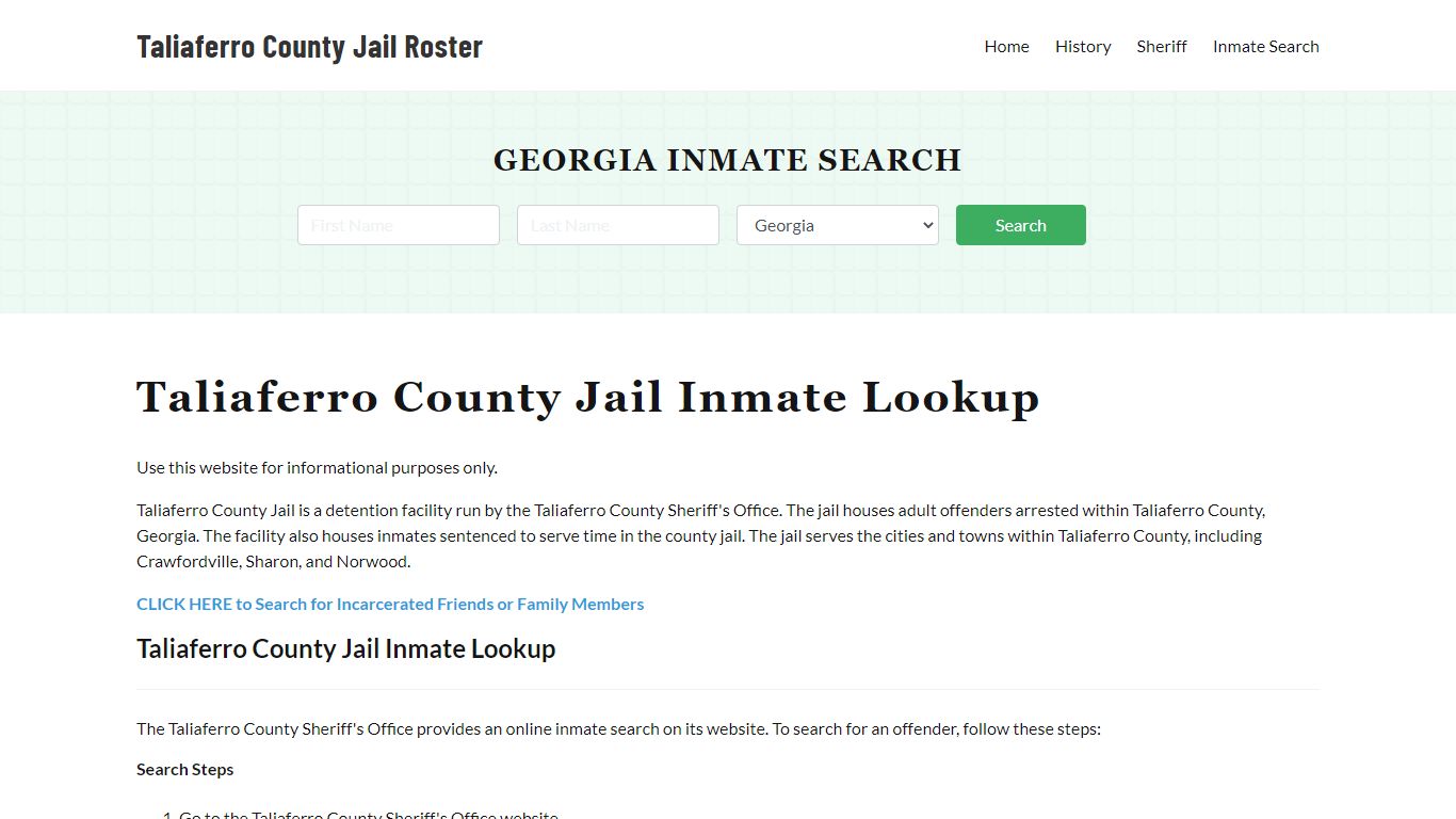 Taliaferro County Jail Roster Lookup, GA, Inmate Search